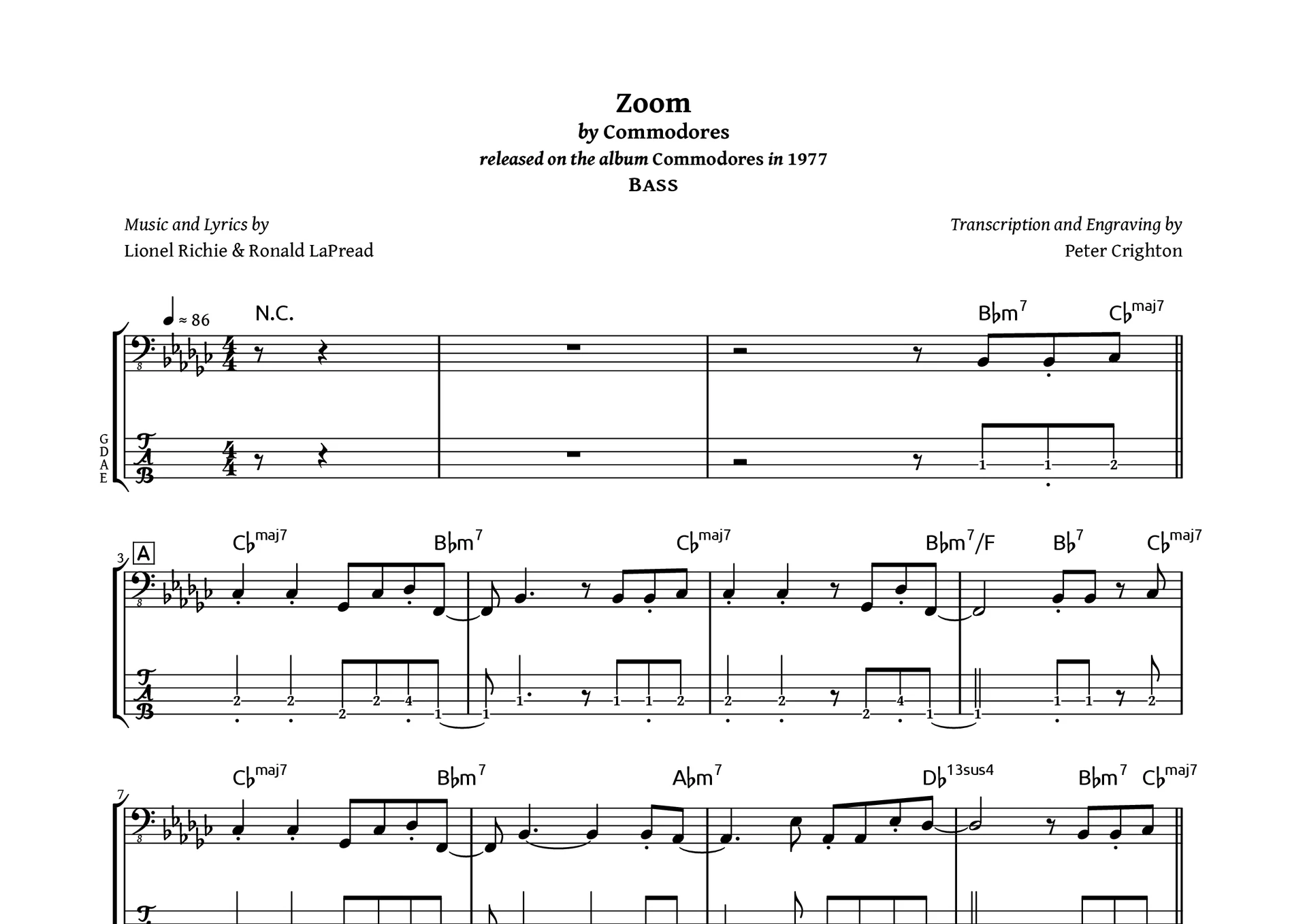 Preview image for Commodores – Zoom: Bass