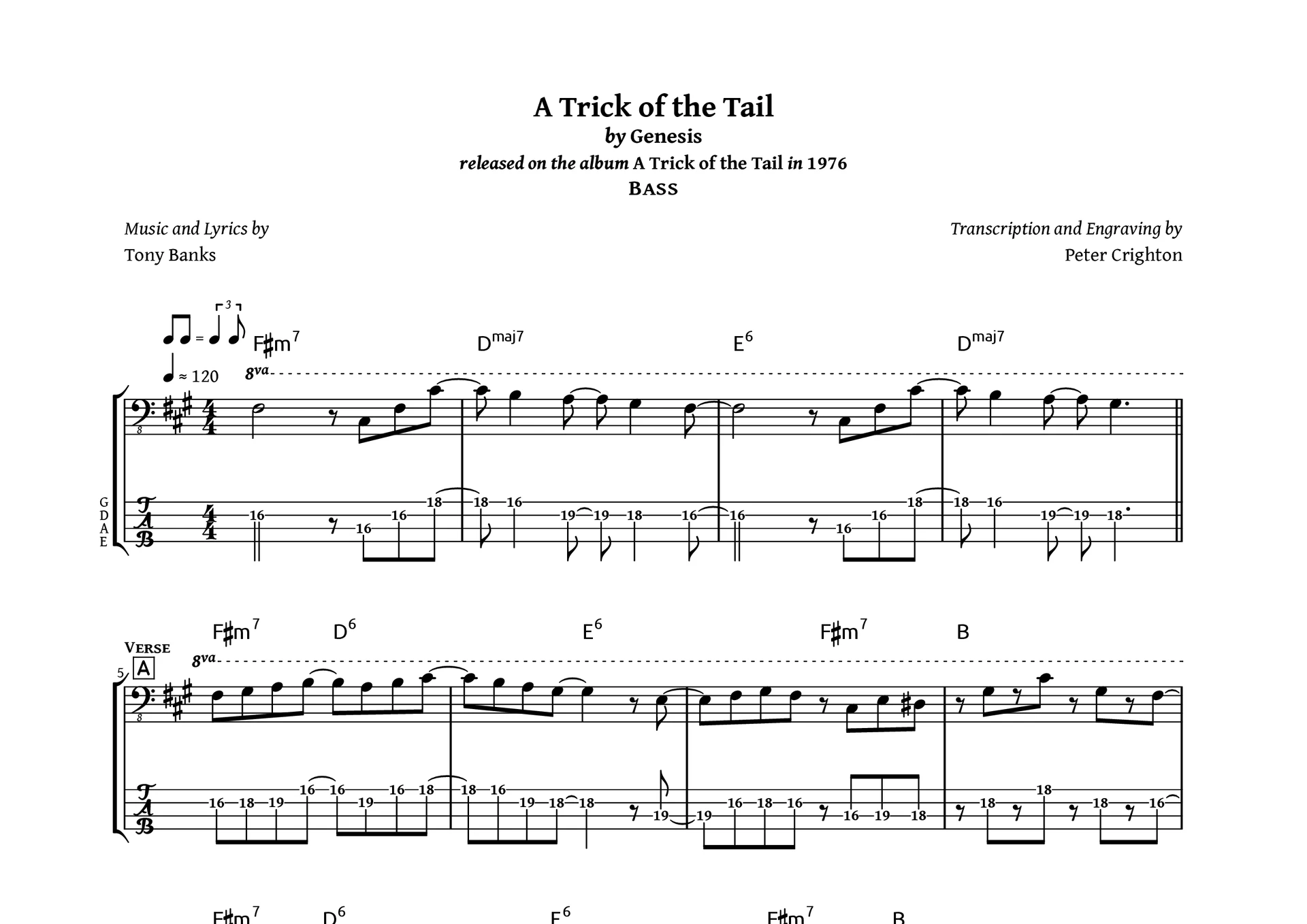 Preview image for Genesis – A Trick of the Tail: Bass